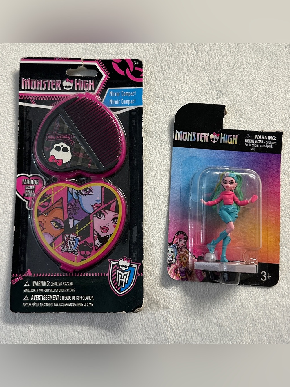 MONSTER HIGH mirror compact lagoona blue mini figure accessory bundle